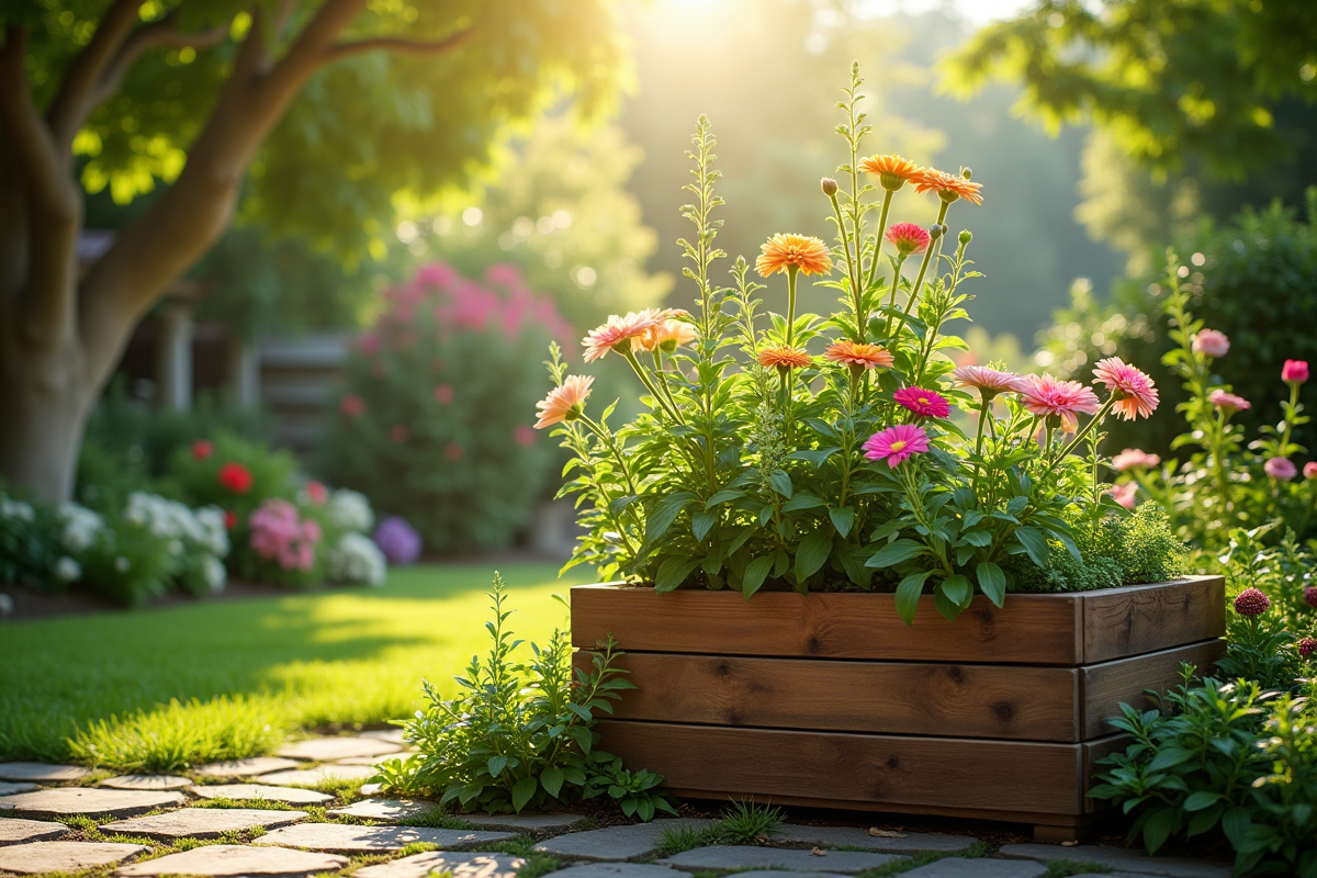 bac à fleurs